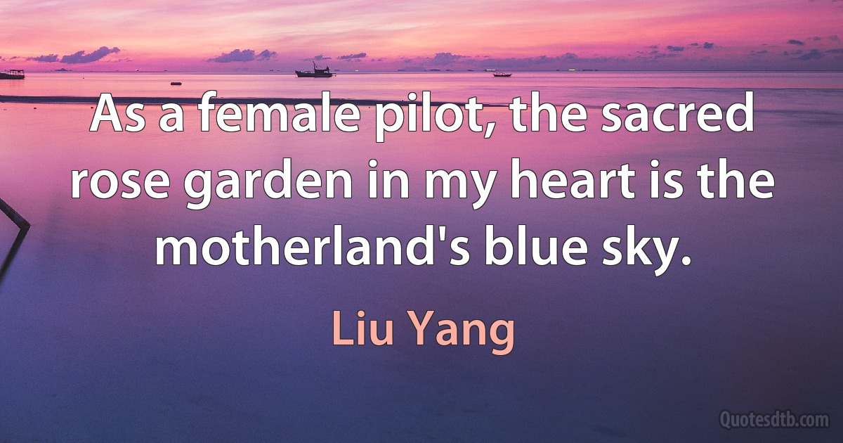 As a female pilot, the sacred rose garden in my heart is the motherland's blue sky. (Liu Yang)