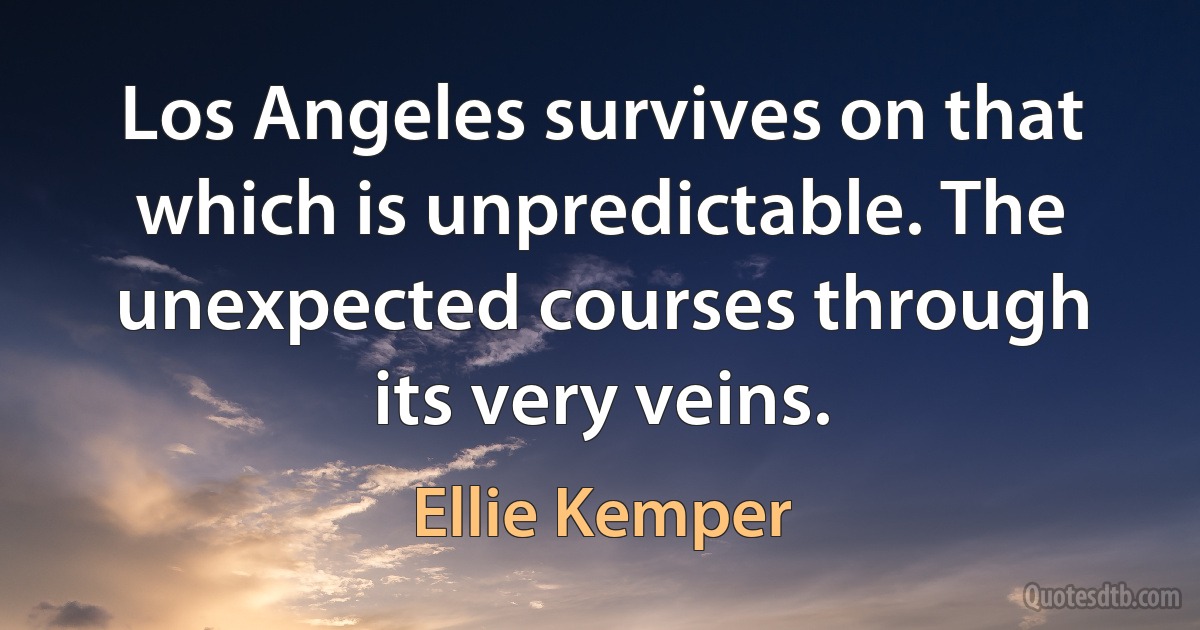 Los Angeles survives on that which is unpredictable. The unexpected courses through its very veins. (Ellie Kemper)