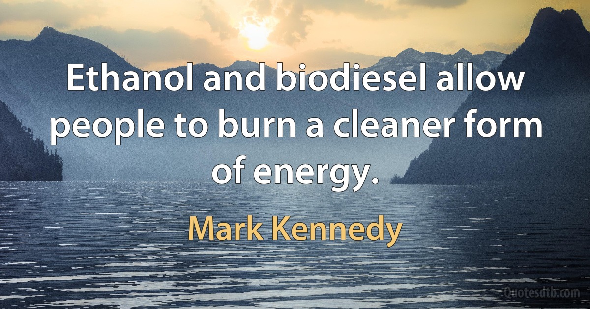 Ethanol and biodiesel allow people to burn a cleaner form of energy. (Mark Kennedy)