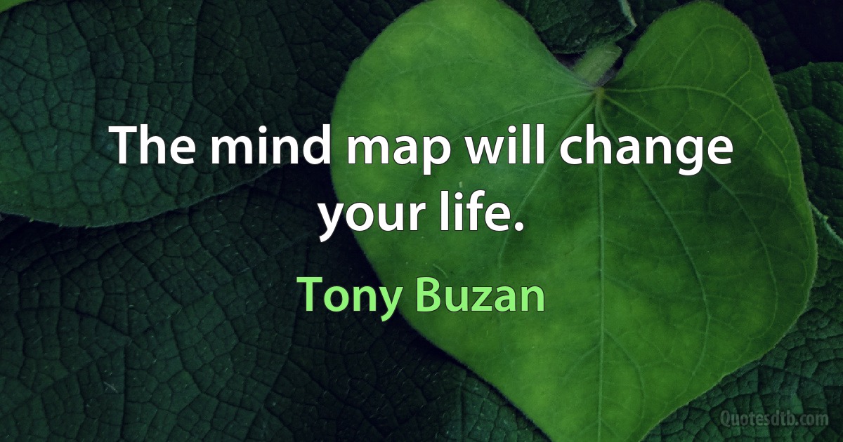 The mind map will change your life. (Tony Buzan)