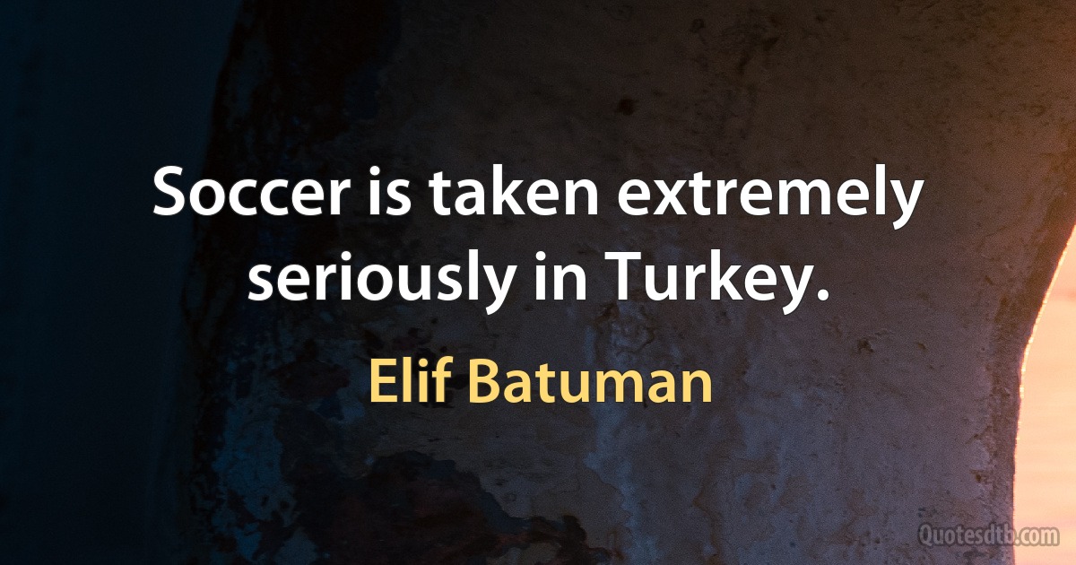 Soccer is taken extremely seriously in Turkey. (Elif Batuman)