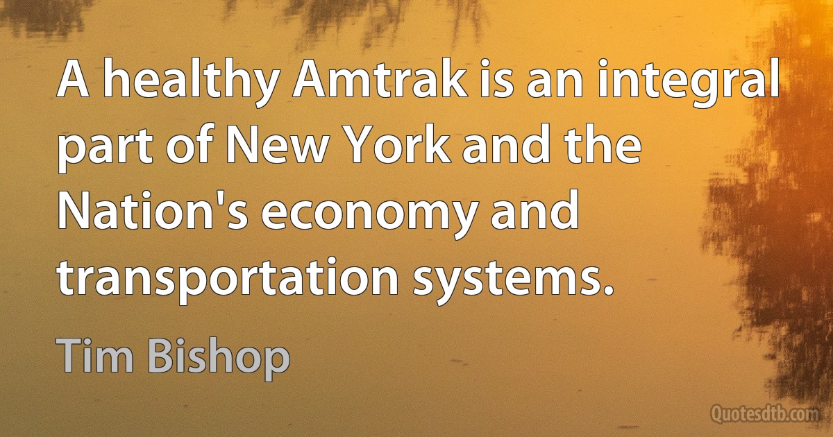 A healthy Amtrak is an integral part of New York and the Nation's economy and transportation systems. (Tim Bishop)