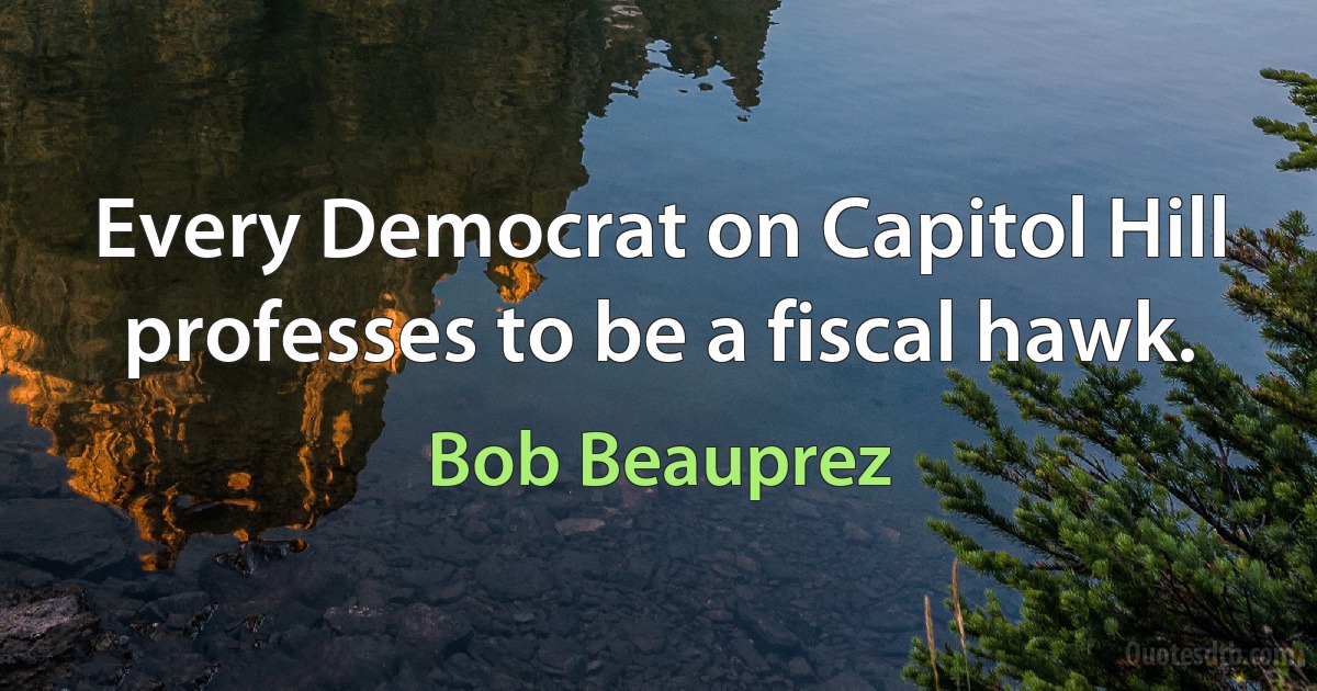 Every Democrat on Capitol Hill professes to be a fiscal hawk. (Bob Beauprez)