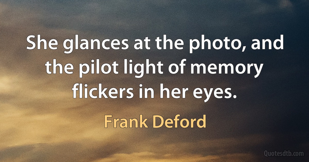 She glances at the photo, and the pilot light of memory flickers in her eyes. (Frank Deford)