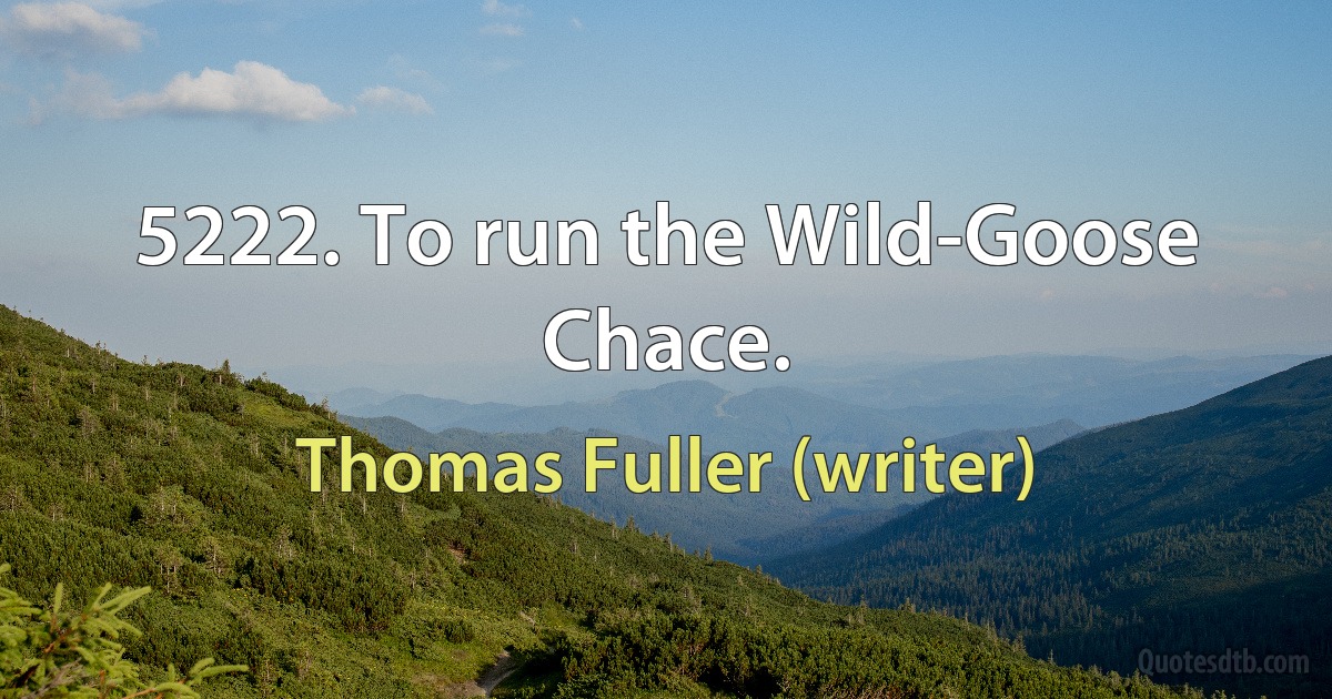 5222. To run the Wild-Goose Chace. (Thomas Fuller (writer))